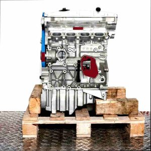 ALT engine on a wooden pallet against a white background. Front view of the engine, all components visible.