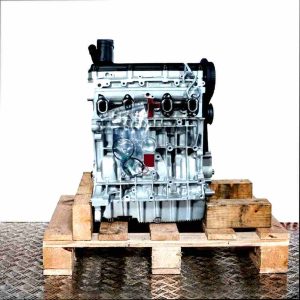 BSF engine on a wooden pallet against a white background. Side view of the engine, perfect for parts and repairs.