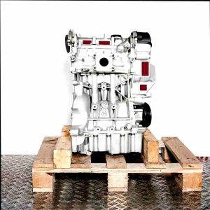 CHYA engine on a wooden pallet against a white background. The silver engine is fully visible, side view.