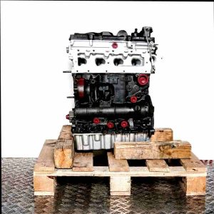 DFGB engine on a wooden pallet against a white background. Vertical view of the engine, fully visible.