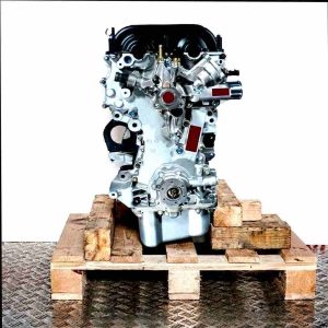 Z 10 XEP engine on a wooden pallet against a white background. This image showcases the front of the silver and black engine.